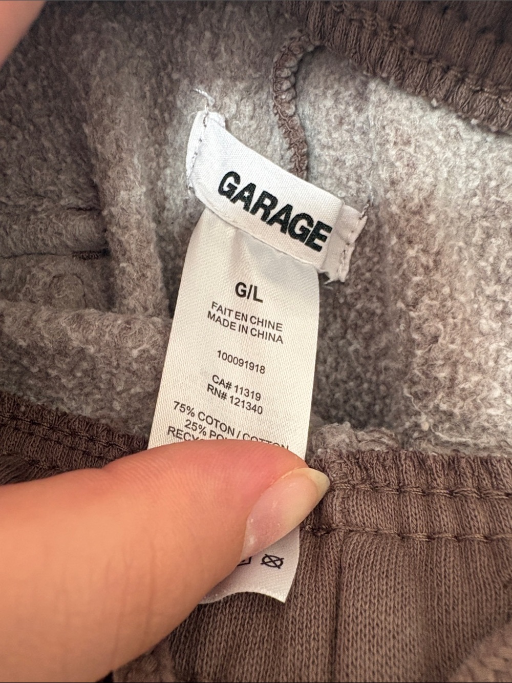Garage Brown Cargo Sweatpants with Drawstring Waist - Picture 2 of 3